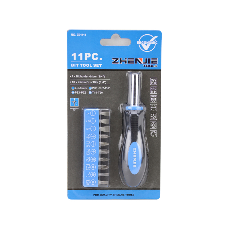 Bộ 11 chiếc có rãnh Phillips Pozidriv Torx Ratchet Bit Set