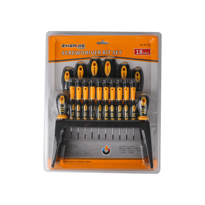 Kệ nhựa 18 chiếc & Bao bì vỉ đôi có rãnh Phillips & Bộ tuốc nơ vít Torx