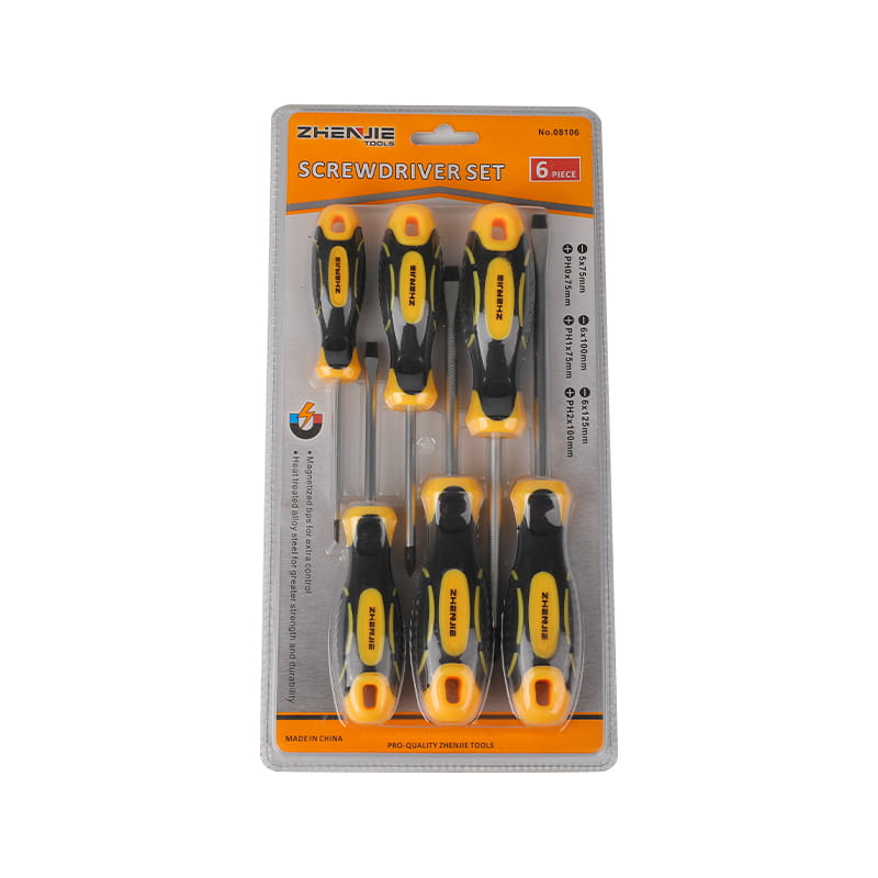 Bộ tuốc nơ vít CRV 6 đầu có từ tính & Phillips