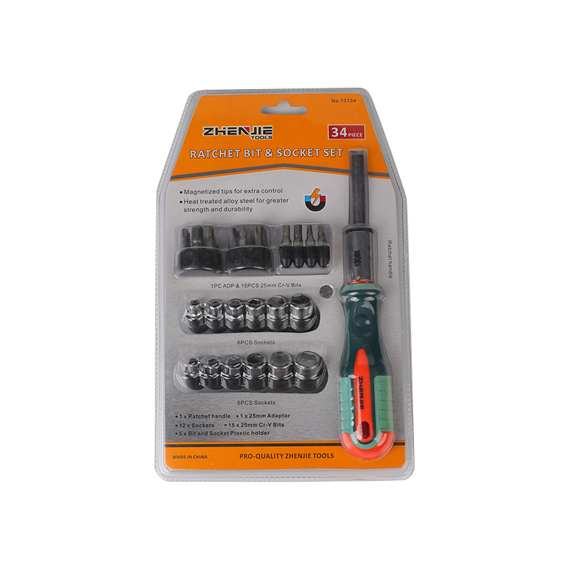 34 chiếc có rãnh Phillips Torx Hex Square Ratchet Bit Set