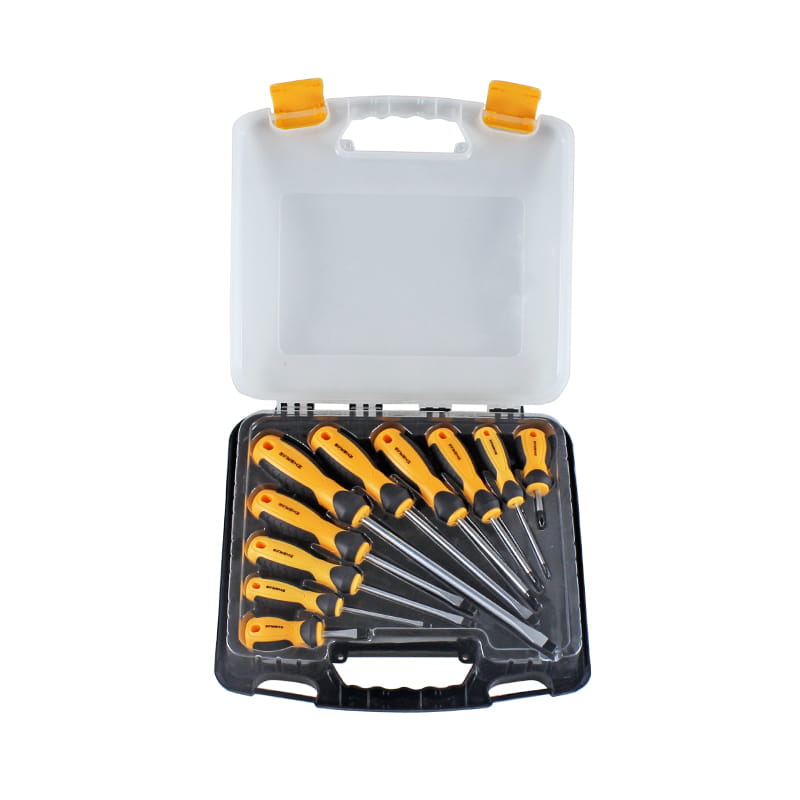 10 chiếc Hộp Nhựa Bao Bì Có Rãnh & Bộ Tua Vít Phillips CRV