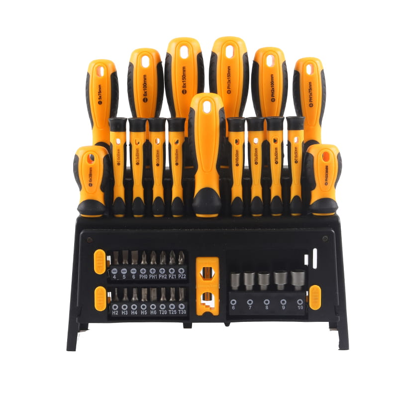 39 chiếc Kệ nhựa & Bộ tuốc nơ vít đóng gói vỉ đôi & Bộ đai ốc điện