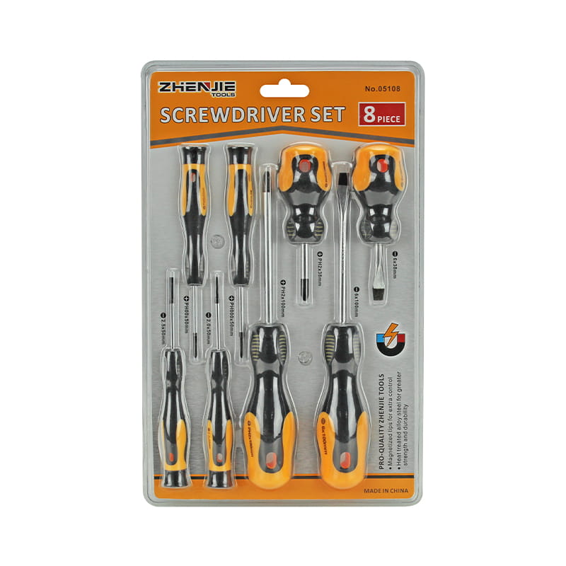 8 cái Bao bì vỉ đôi có rãnh & Bộ tuốc nơ vít Phillips