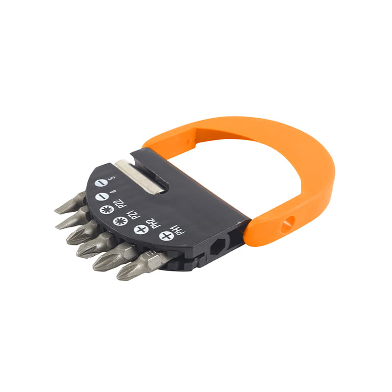 Bộ giữ bit bằng nhựa 8 chiếc có rãnh Phillips Pozidriv CRV Bit Set