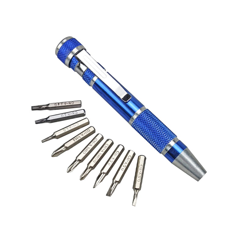 Bộ tuốc nơ vít bỏ túi bằng nhôm 9 trong 1